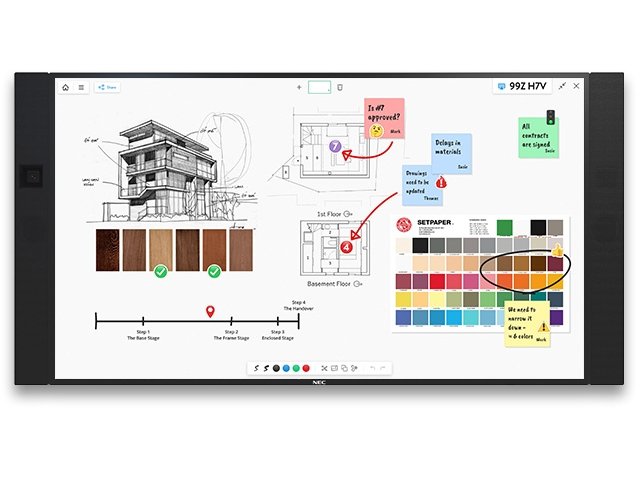 NEC 40001591 75" InfinityBoard 2.2QL Interactive Display Interactive Touchscreen Display NEC