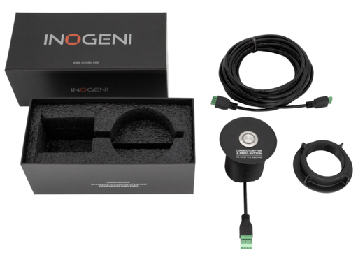Inogeni INO-BUTTONKIT-4M BYOM Host Switch Button with 4m Pre-Terminated Cable for TOGGLE ROOMS Systems AV Switch Button Inogeni