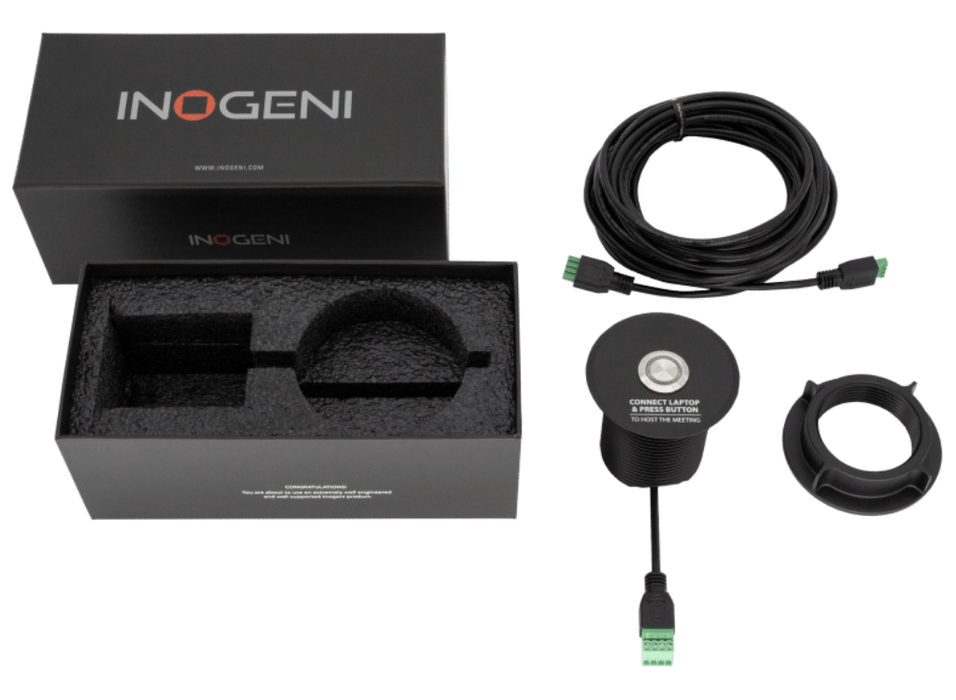Inogeni INO-BUTTONKIT-4M BYOM Host Switch Button with 4m Pre-Terminated Cable for TOGGLE ROOMS Systems AV Switch Button Inogeni