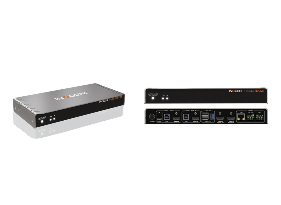 Inogeni TOGGLE-ROOMS 4K USB/HDMI 3-Host Switcher for Seamless BYOD/BYOM Collaboration Inogeni HDMI Switcher Inogeni