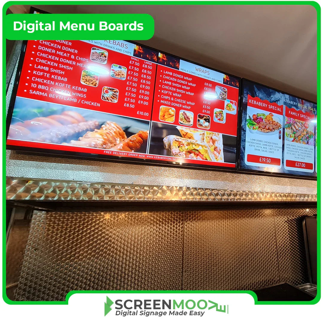 Digital Menu Design Services Design Service Screen Moove Services