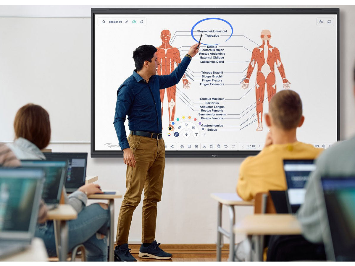 Optoma 5753RK 75" 4K Interactive Touchscreen Whiteboard | H1F0C0OBW101 Interactive Touchscreen Whiteboard Optoma