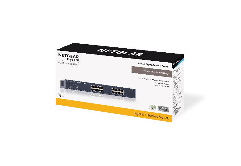Netgear JGS516-200EUS 16-Port Gigabit Ethernet Unmanaged Switch Network Switch Netgear