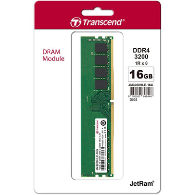 Transcend JetRam DDR4-3200 U-DIMM 16GB Memory Modules Transcend