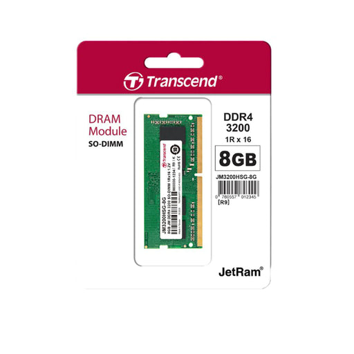 Transcend JetRam JM3200HSG-8G Memory Module 8 GB 1 x 8 GB DDR4 3200 MHz