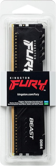 Kingston Technology FURY Beast Black 1 x 16 GB DDR4 3200 MHz Desktop Memory - KF432C16BB1/16