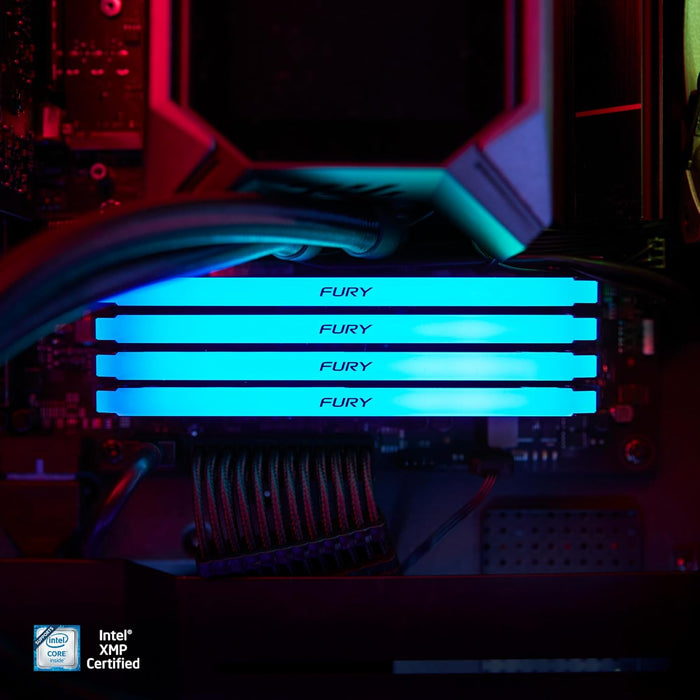 Kingston FURY Beast RGB 16GB DDR4 3200MT/s Desktop Memory | KF432C16BB2AK2/16 Memory Module Kingston