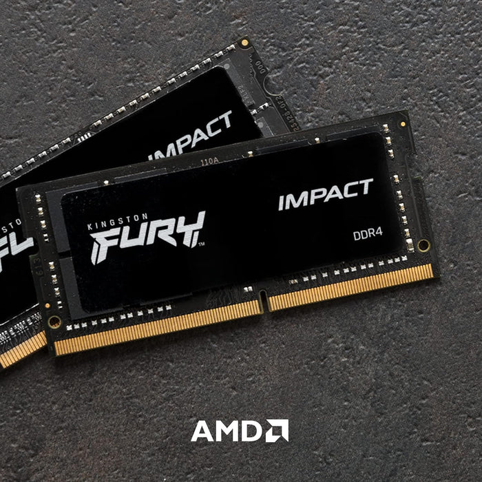 Kingston Fury Impact 16GB 3200MHz DDR4 SODIMM Kit | KF432S20IBK2/16 Memory Module Kingston