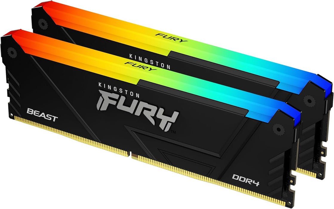 Kingston FURY Beast DDR4 RGB 16GB 3600MT/s High-Performance Gaming Memory Kit | KF436C17BB2AK2/16 Memory Module Kingston