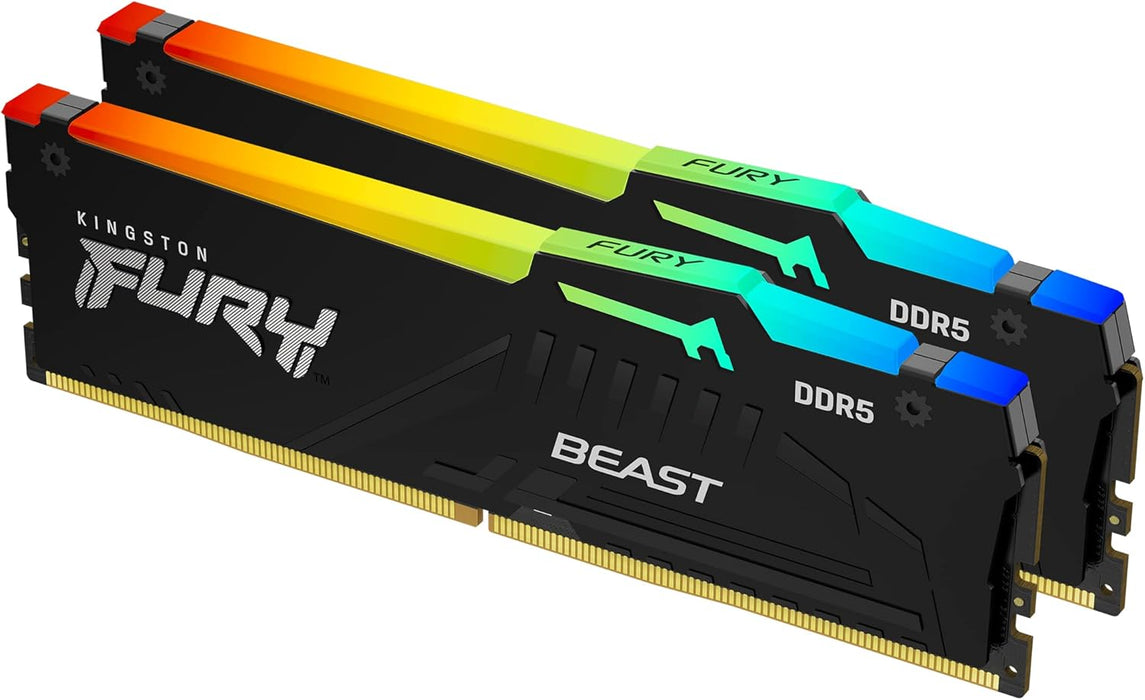 Kingston FURY Beast DDR5 RGB 64GB 5200MT/s High-Performance Gaming Memory Kit | KF552C40BB2AK2-64 Memory Module Kingston