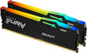 Kingston FURY Beast DDR5 RGB 64GB 5200MT/s High-Performance Gaming Memory Kit | KF552C40BB2AK2-64 Memory Module Kingston
