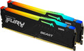 Kingston FURY Beast RGB 64GB DDR5 6000MHz Desktop RAM | KF560C30BBEAK2-64 Memory Module Kingston