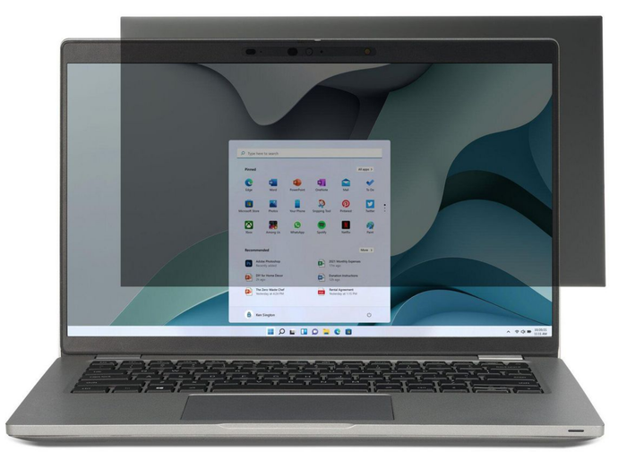Kensington EQ 13.3" Privacy Screen Filter for Laptops – 16:9, Anti-Glare & Reversible | EQ133A169E Privacy Screen Filter Kensington