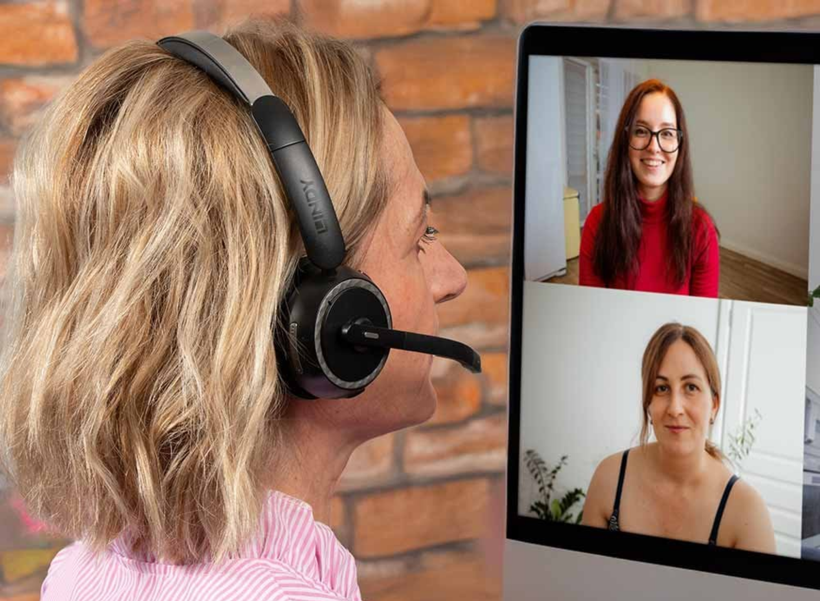 Lindy L118 Wireless Noise Cancelling Headset & Charging Base | 20450 Headset Lindy