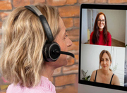 Lindy L118 Wireless Noise Cancelling Headset & Charging Base | 20450 Headset Lindy