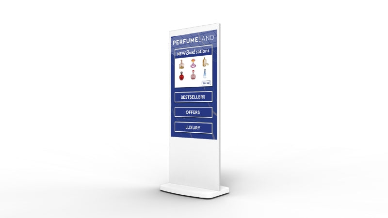 Moove SMB50HD9-TW – 50" White Freestanding PCAP Touch Screen Poster Freestanding Digital Signage Display ScreenMoove