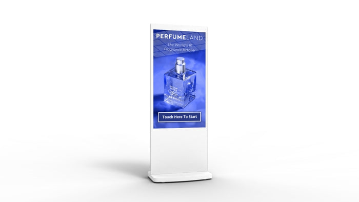 Moove SMB50HD9-TW – 50" White Freestanding PCAP Touch Screen Poster Freestanding Digital Signage Display ScreenMoove