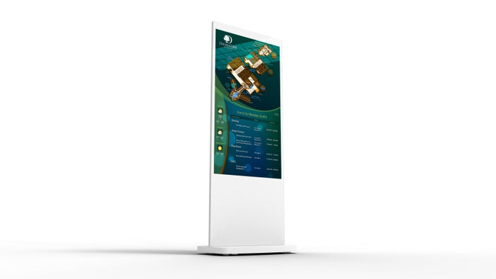 Moove SMB50HD9-TW – 50" White Freestanding PCAP Touch Screen Poster Freestanding Digital Signage Display ScreenMoove