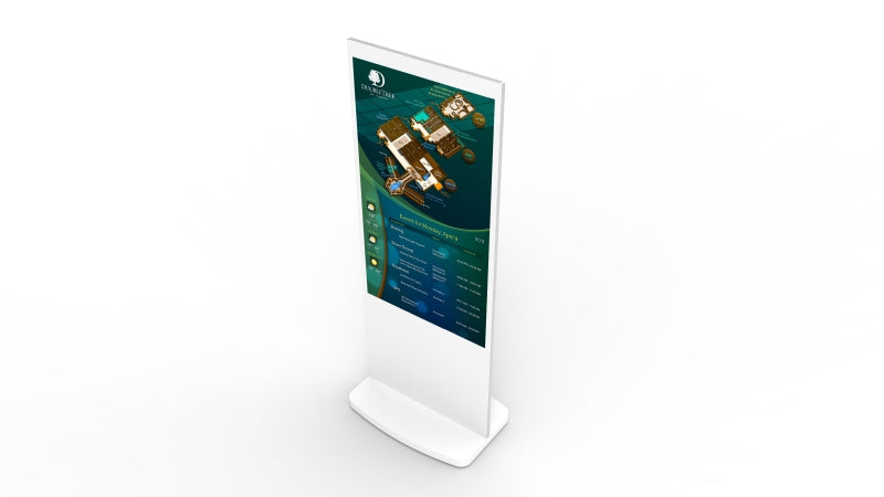 Moove SMB50HD9-TW – 50" White Freestanding PCAP Touch Screen Poster Freestanding Digital Signage Display ScreenMoove