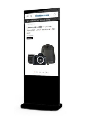 Moove L50HD9-T – 50" Black Freestanding PCAP Touch Screen Poster Freestanding Digital Poster ScreenMoove