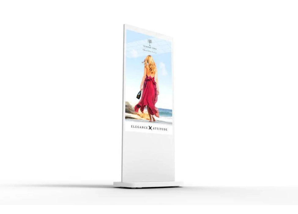 55" White Android Freestanding Digital Poster