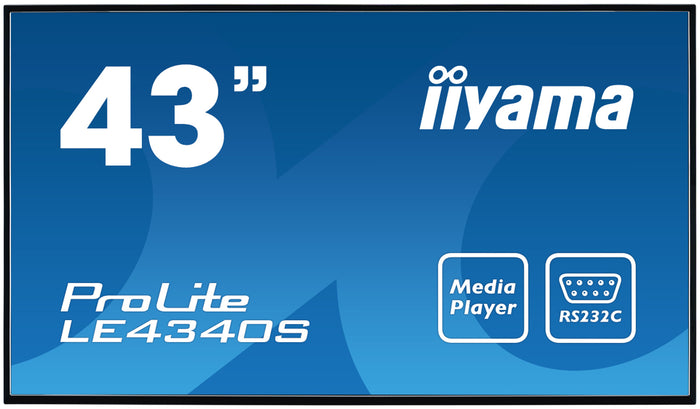 iiyama ProLite LE4340S-B1 43" Full HD Large Format Display Digital Signage Display iiyama