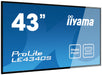 iiyama ProLite LE4340S-B1 43" Full HD Large Format Display Digital Signage Display iiyama