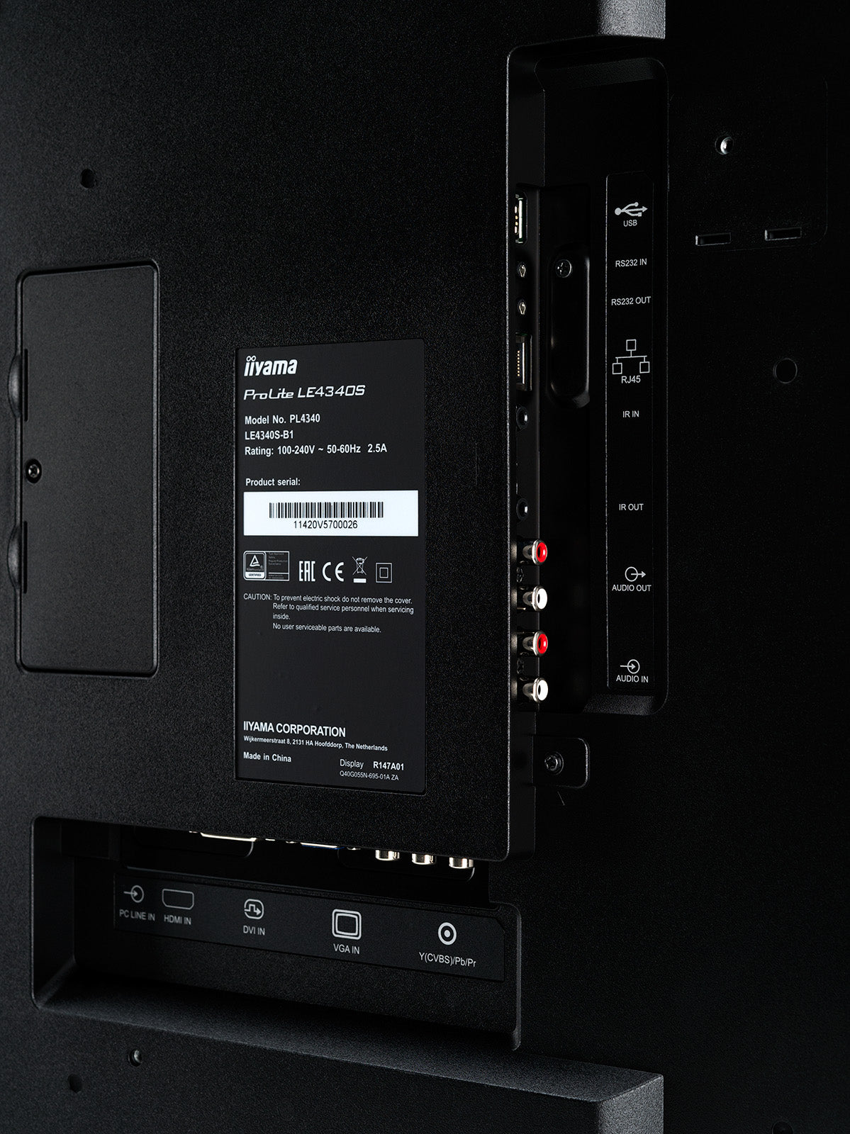 iiyama ProLite LE4340S-B1 43" Full HD Large Format Display Digital Signage Display iiyama