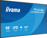 iiyama ProLite LE9864UHS-B1AG 98" 4K UHD Powerful Professional Digital Signage Display Digital Signage Display iiyama