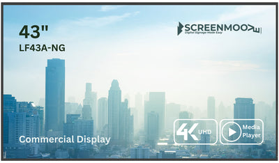 Moove 43” Commercial CCTV Monitor Display | 24/7 - 4K UHD ScreenMoove Commercial Display ScreenMoove