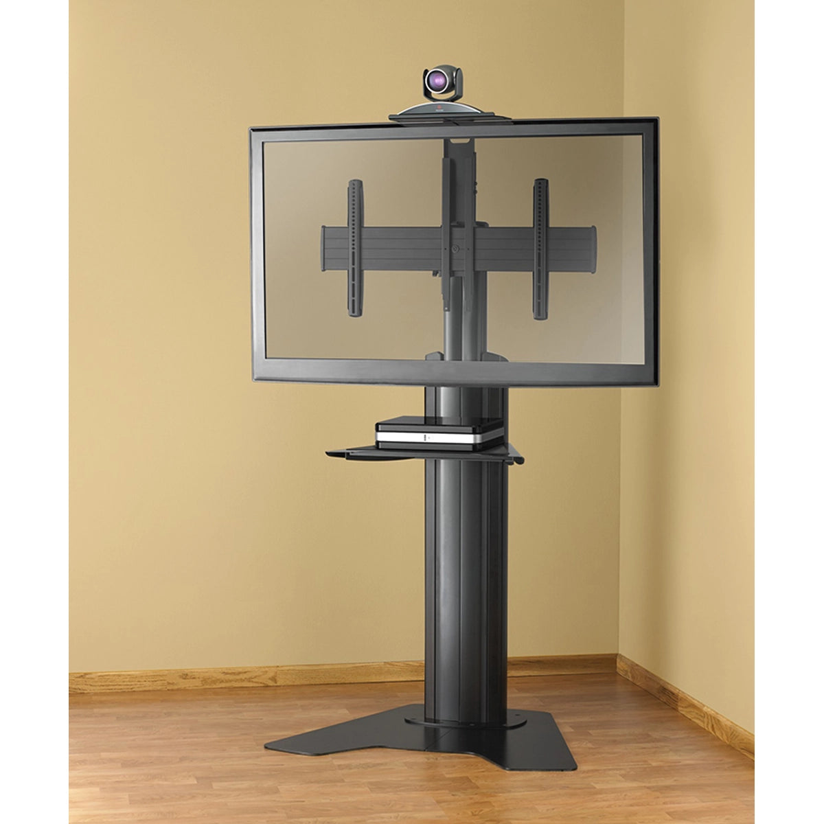 Chief 40" - 80" Large Fusion Manual Height Adjustable Floor AV Stand | LFAUB Floor Stand Chief