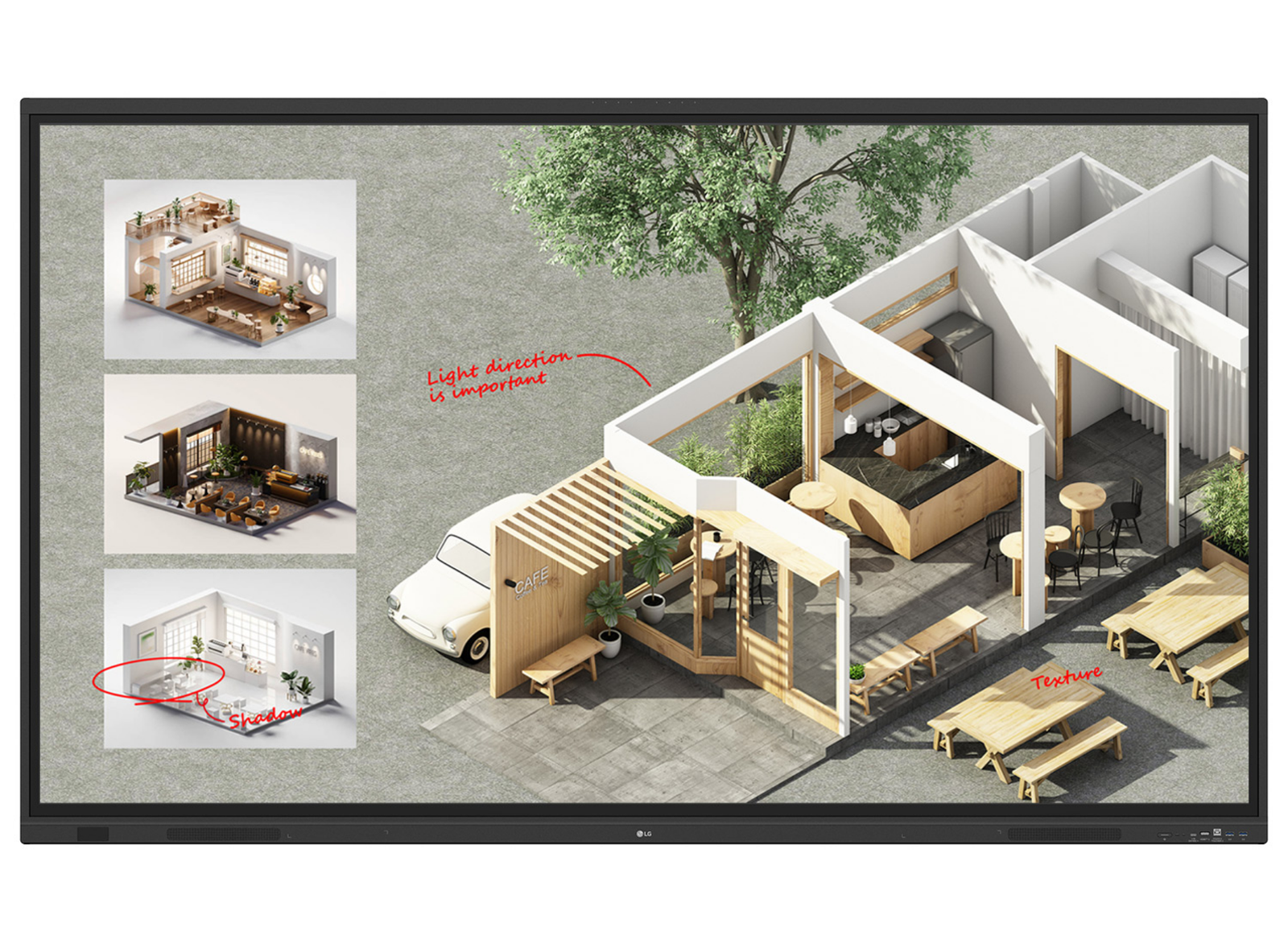 LG 86TR3DQ-B.AUEQ 86" 4K Ultra HD CreateBoard Standard Interactive Display Interactive Touchscreen Display LG