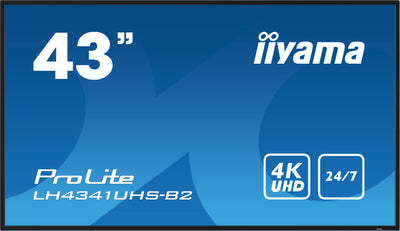 iiyama ProLite LH4341UHS-B2 43" 4K Ultra HD Professional Digital Signage Display - (Open Box) iiyama Large Format Displays iiyama