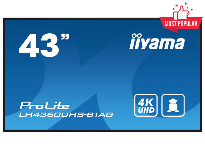 iiyama ProLite LH4360UHS-B1AG 43" 4K UHD Professional Digital Signage Display Digital Signage Display iiyama