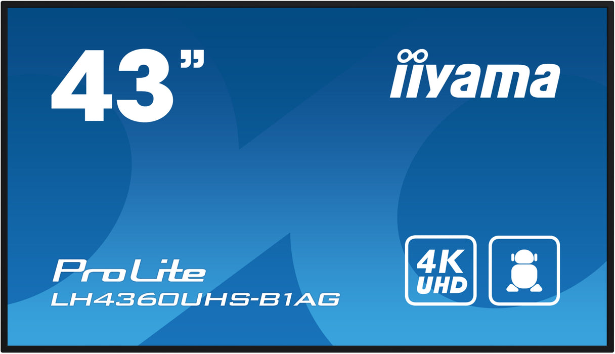 iiyama ProLite LH4360UHS-B1AG 43" 4K UHD Professional Digital Signage Display (Open Box) Digital Signage Display iiyama