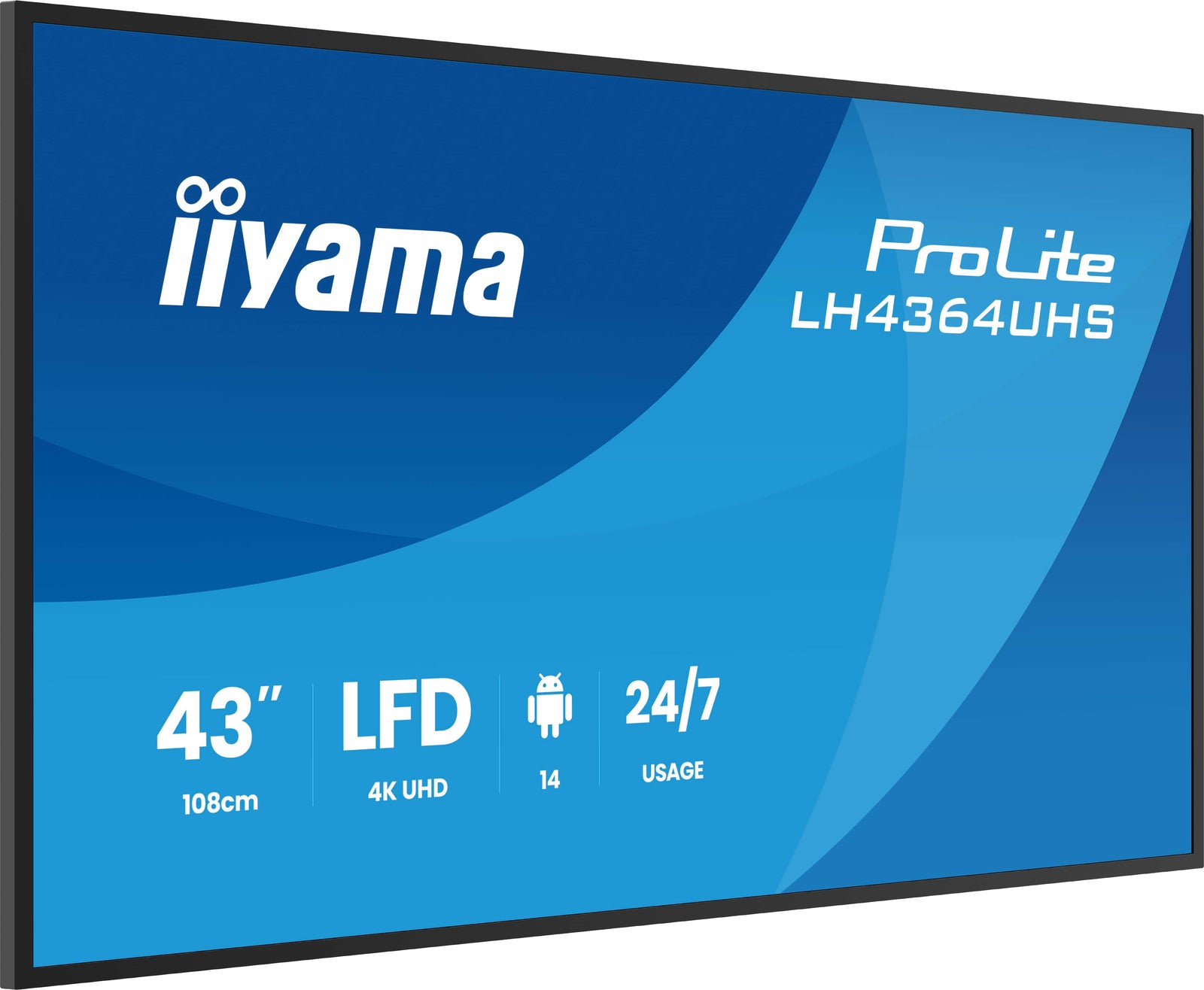 iiyama ProLite LH4364UHS-B1AG 43" 4K UHD Android 14 Professional Signage Display Digital Signage Display iiyama