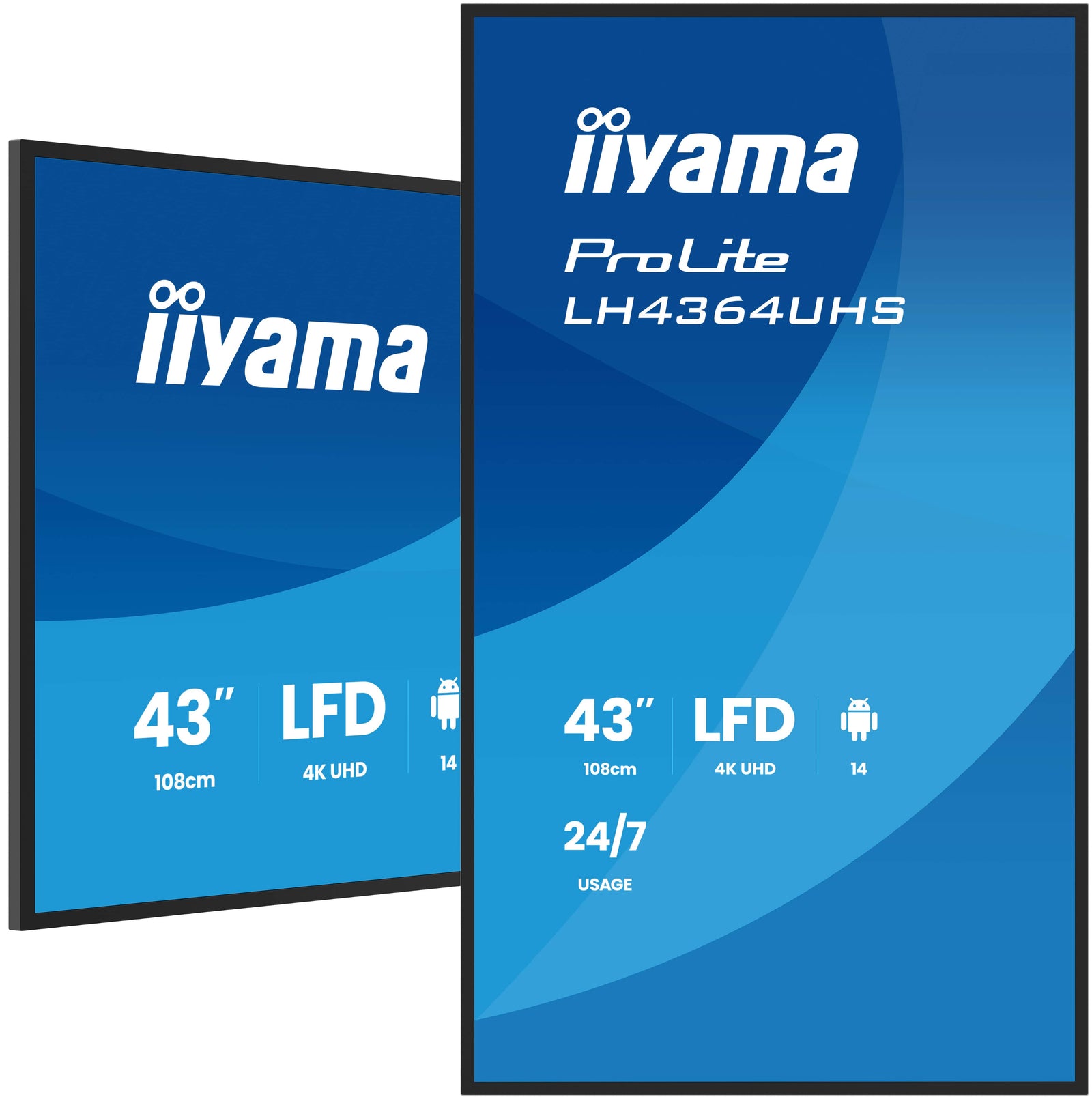 iiyama ProLite LH4364UHS-B1AG 43" 4K UHD Android 14 Professional Signage Display Digital Signage Display iiyama