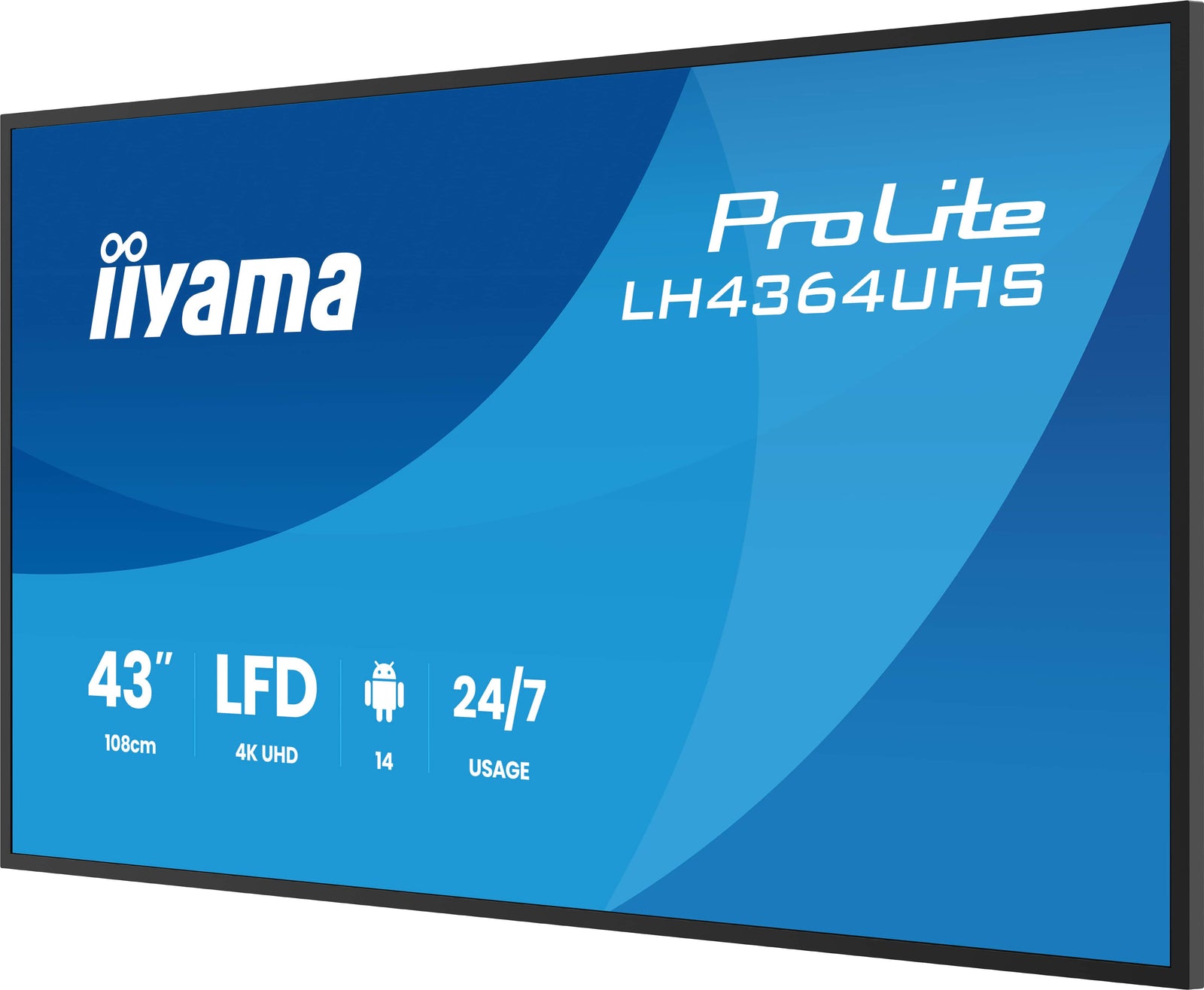 iiyama ProLite LH4364UHS-B1AG 43" 4K UHD Android 14 Professional Signage Display Digital Signage Display iiyama