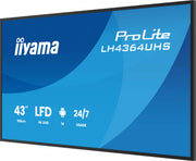 iiyama ProLite LH4364UHS-B1AG 43" 4K UHD Android 14 Professional Signage Display Digital Signage Display iiyama