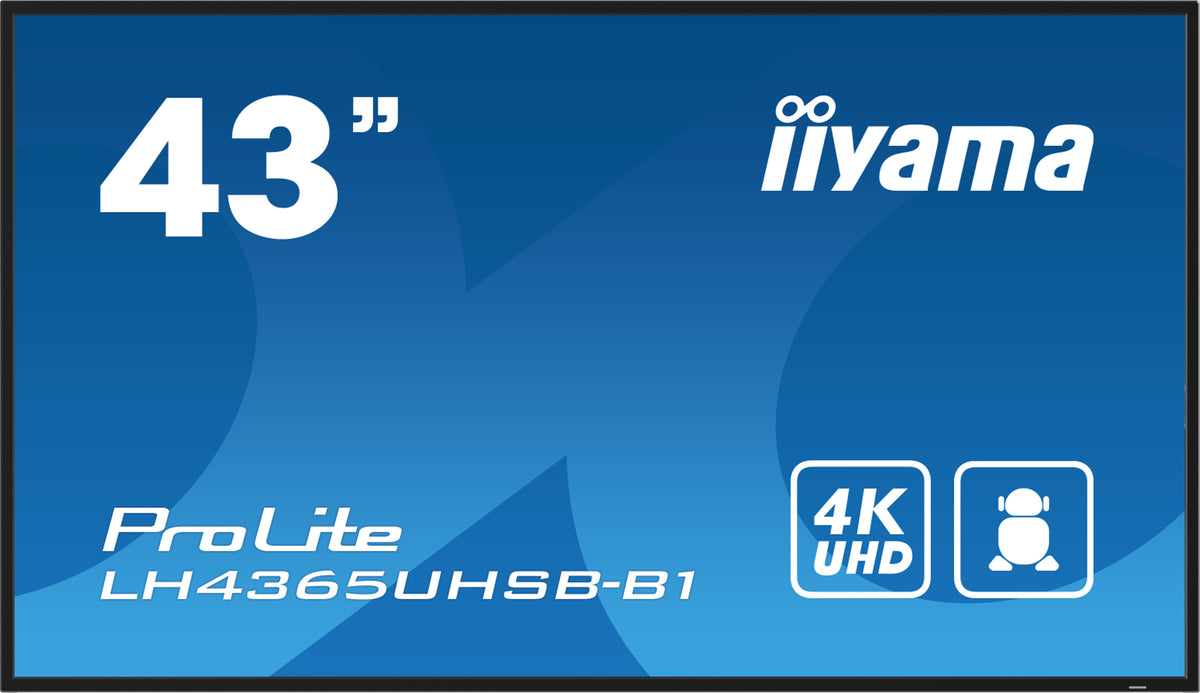 iiyama ProLite LH4365UHSB-B1 43 inch 4K 800 cd per square metre digital signage display