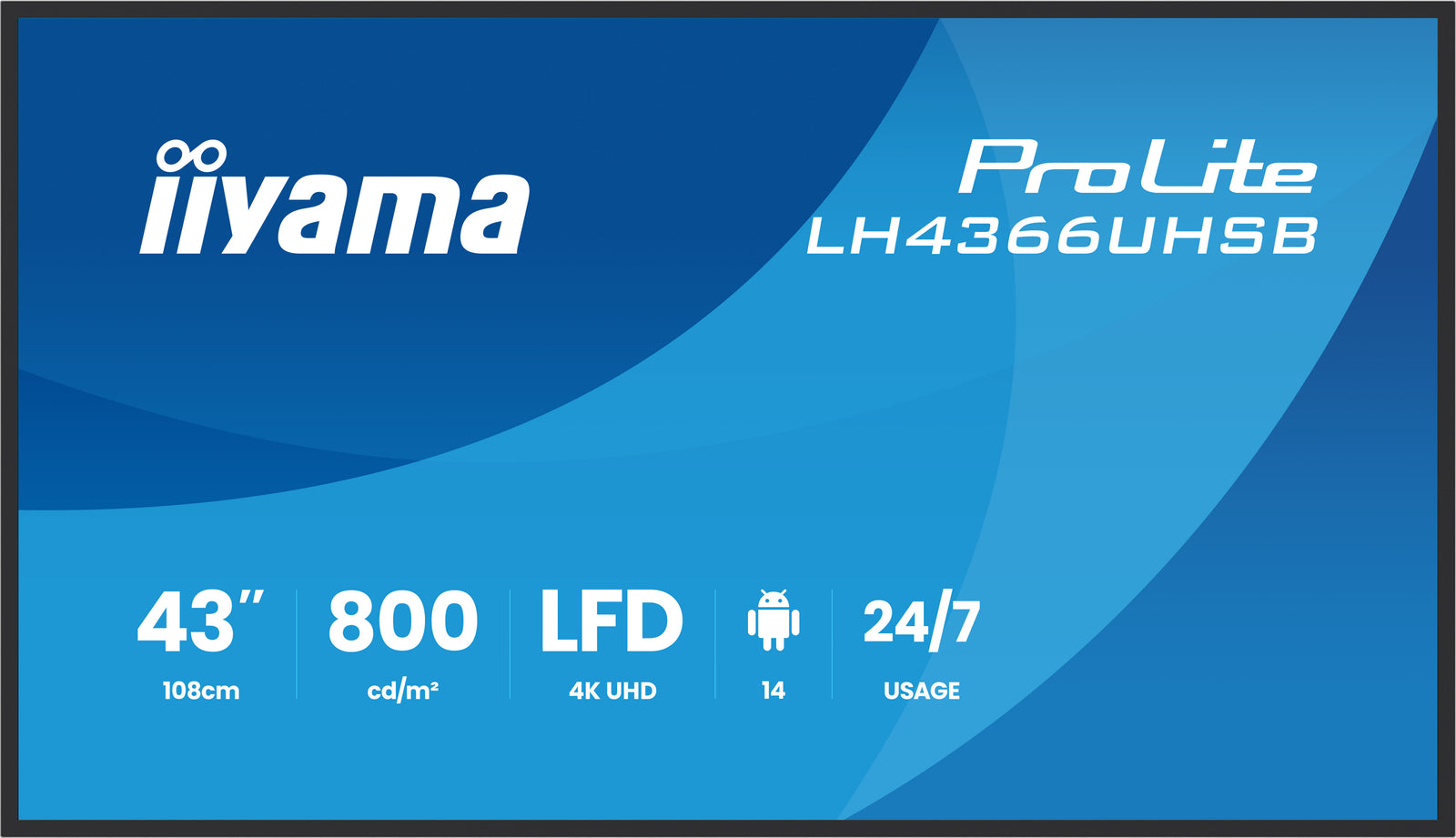 iiyama ProLite LH4366UHSB-B1AG 43" 4K UHD Professional Digital Signage Display Digital Signage Display iiyama
