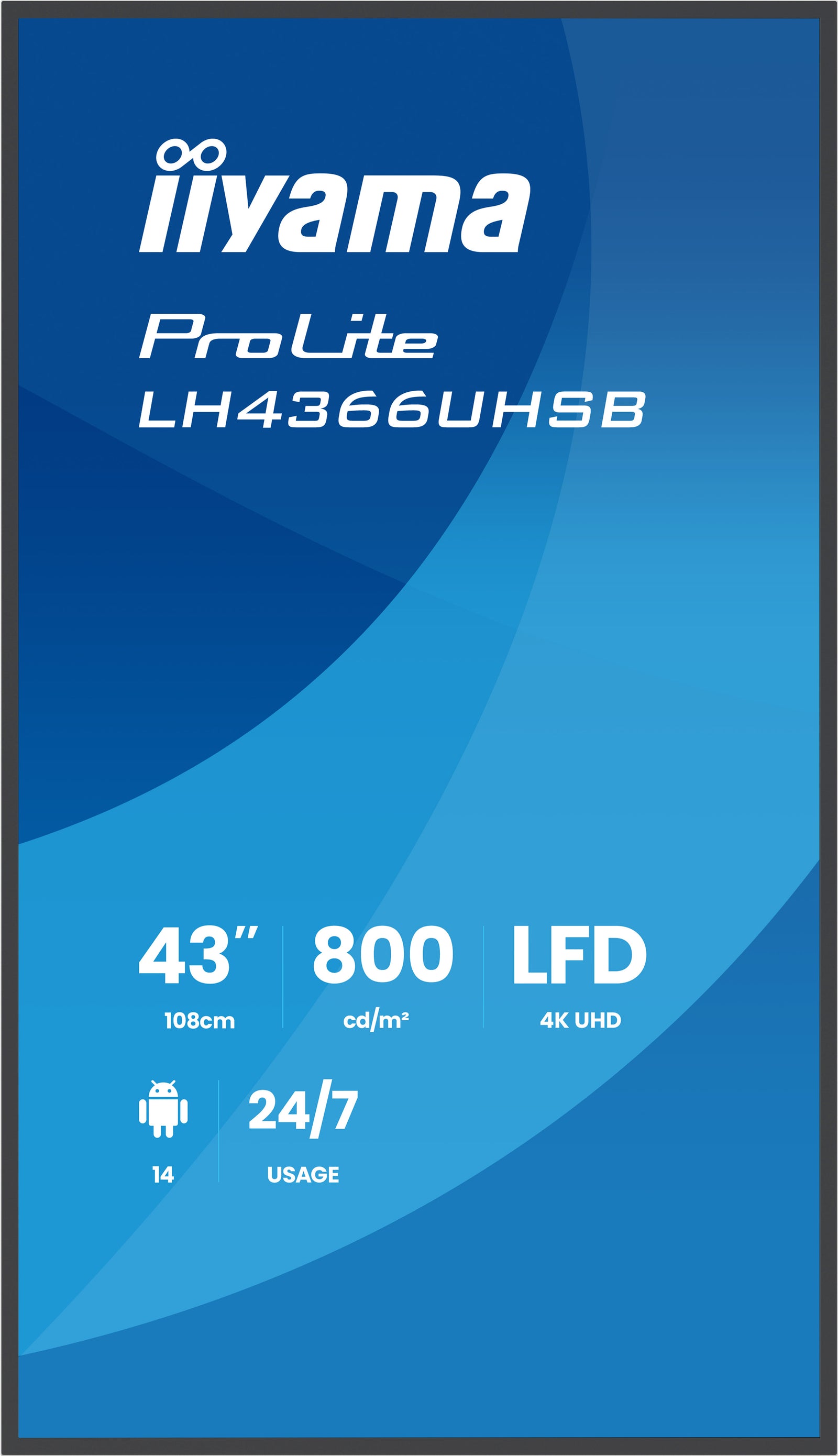 iiyama ProLite LH4366UHSB-B1AG 43" 4K UHD Professional Digital Signage Display Digital Signage Display iiyama