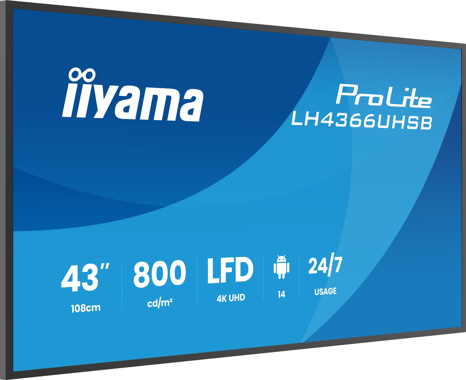 iiyama ProLite LH4366UHSB-B1AG 43" 4K UHD Professional Digital Signage Display Digital Signage Display iiyama
