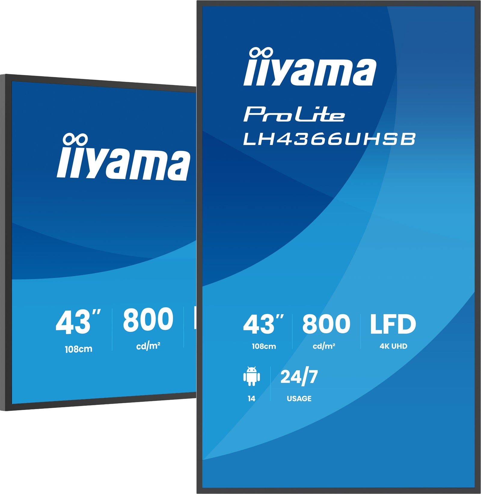 iiyama ProLite LH4366UHSB-B1AG 43" 4K UHD Professional Digital Signage Display Digital Signage Display iiyama