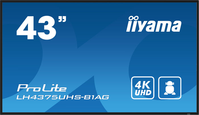 iiyama ProLite LH4375UHS-B1AG 43" 4K Ultra HD Digital Signage Display - Open Box Digital Signage Display iiyama