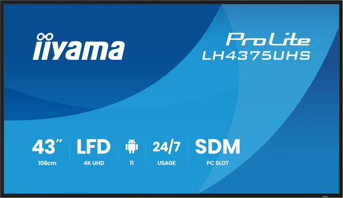 iiyama ProLite LH4375UHS-B2AG 43" 4K Ultra HD Professional Digital Signage Display Digital Signage Display iiyama