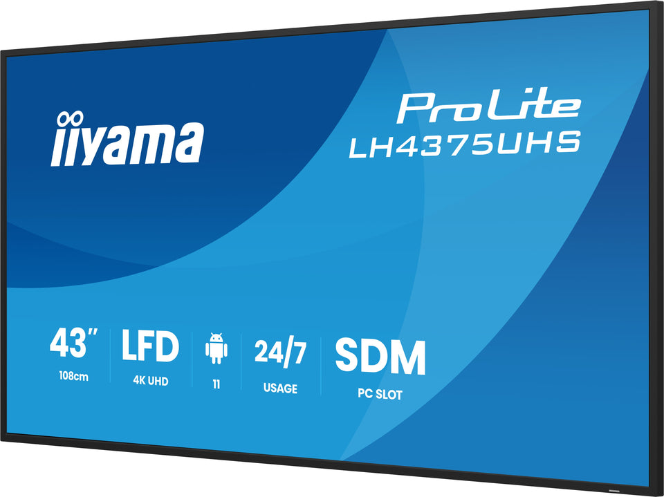 iiyama ProLite LH4375UHS-B2AG 43 inch 4K UHD professional digital signage display