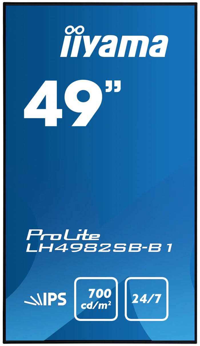 iiyama ProLite LH4982SB-B1 49" Professional Large Format Display Digital Signage Display iiyama