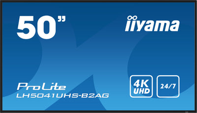 iiyama ProLite LH5041UHS-B2AG 50" 4K Ultra HD Professional Digital Signage Display iiyama Large Format Displays iiyama