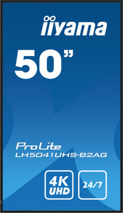 iiyama ProLite LH5041UHS-B2AG 50" 4K Ultra HD Professional Digital Signage Display Digital Signage Display iiyama